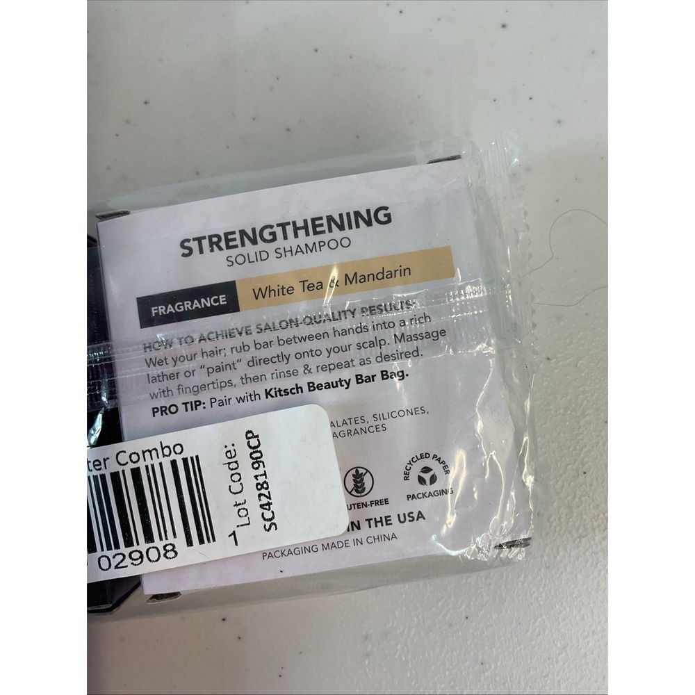 Lot of Kitsch Strengthening Rice Water Solid Shampoo Conditioner, Travel Case - Picture 6 of 6